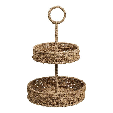 Rifbjerg dienblad - naturel - Ø25 × 40,5 cm