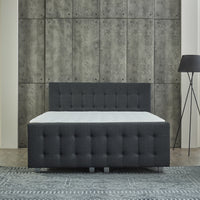 Opbergboxspring Shurgard Antraciet – 160x200 cm – Met Voetbord
