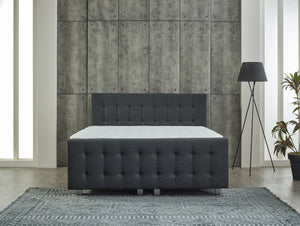 Storage Boxspring Shurgard Anthracite – 180x200 cm – With Footboard