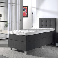Opbergboxspring Shurgard Antraciet – 90x200 cm