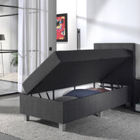 Opbergboxspring Shurgard Antraciet – 90x200 cm