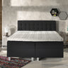 Opbergboxspring Shurgard Antraciet – 140x200 cm - geweven stof en metaal - Mooier Thuis
