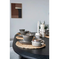 House of Nordic Selma schaal steengoed 4 stuks- grijs/bruin Ø15