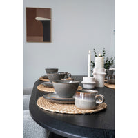 Selma Dinerborden Steengoed Grijs-Bruin Ø27 cm Set van 4