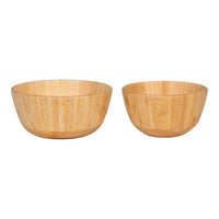 House of Nordic Chefalu schaal bamboe set van 2 stuks Ø13