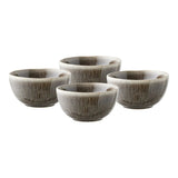 Viola schaal steengoed set van 4 stuks - grijs decoratieve schaal - 14,5 cm breed - Mooier Thuis