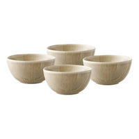 Viola schaal steengoed - beige - set van 4 stuks - Mooier Thuis