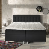 Opbergboxspring Shurgard Antraciet – 180x200 cm - geweven stof en metaal - Mooier Thuis