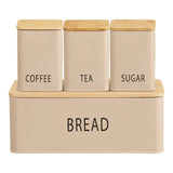 Tula brooddoos beige met 3 bewaarbussen - 9 cm breed - Mooier Thuis