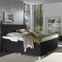 Opbergboxspring Urus Antraciet – 140x200 cm