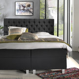 Opbergboxspring Urus Antraciet – 180x200 cm - geweven stof en metaal - Mooier Thuis