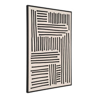 House of Nordic Lipari canvasafdruk zwart/beige 60x90 cm - Mooier Thuis