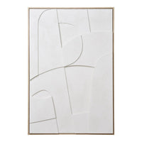 Madeline reliëf wanddecoratie wit - 60x90 cm - Mooier Thuis