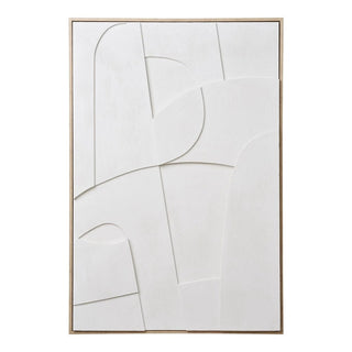 Madeline reliëf wanddecoratie wit - 60x90 cm