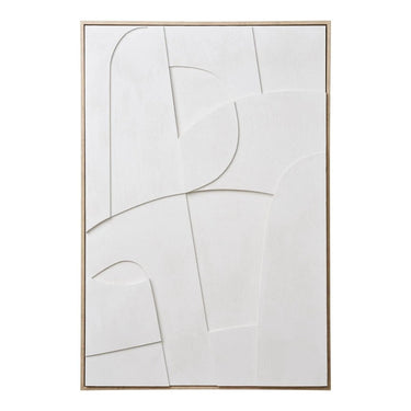 Madeline Relief-Wanddekoration weiß - 60x90 cm