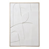 Madeline reliëf wanddecoratie wit - 60x90 cm - 60 cm breed - Mooier Thuis