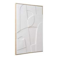 House of Nordic Madeline reliëf wanddecoratie wit - 60x90 cm