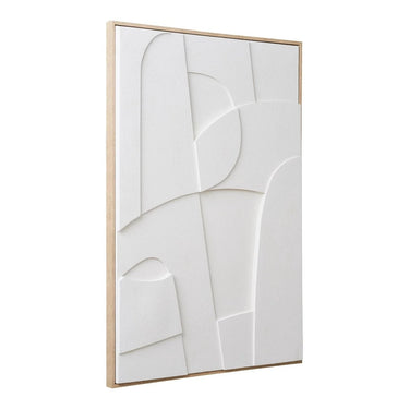 Madeline Relief-Wanddekoration weiß - 60x90 cm