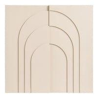 Ina canvas reliëf beige 60 x 60 cm - Mooier Thuis