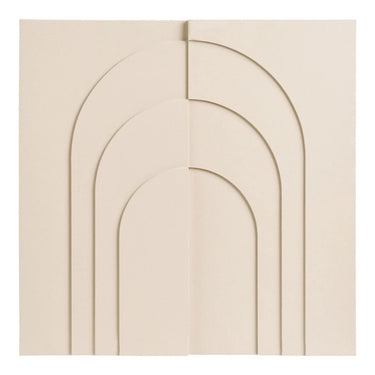 Ina Leinwandrelief beige 60 x 60 cm