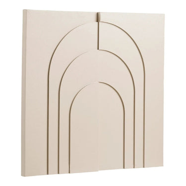 Ina Leinwandrelief beige 60 x 60 cm