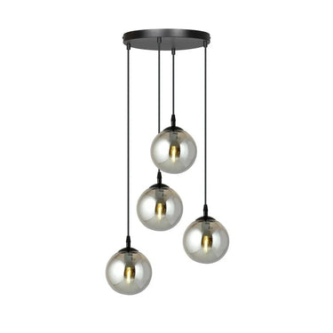 COSMO 4-lichts hanglamp - Smoked glas