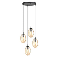 ASTRAL 4-lichts hanglamp - Amber glas - Mooier Thuis