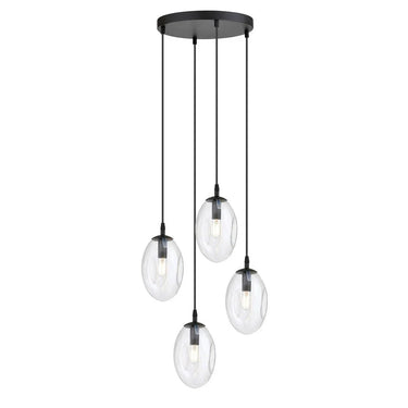 ASTRAL 4-lichts hanglamp - Helder glas