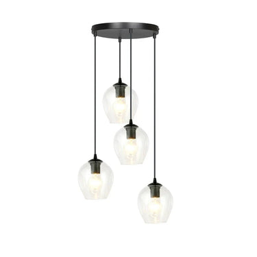 ISTAR 4-lichts hanglamp - Helder glas
