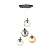 COSMO 4-lichts hanglamp - Mix glazen kappen - Mooier Thuis