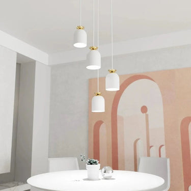 TARGET 4-lichts hanglamp - Wit met gouden accenten