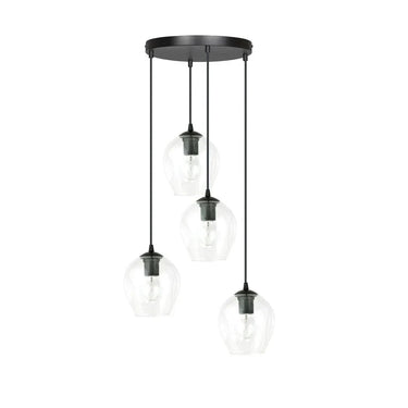 ISTAR 4-lichts hanglamp - Helder glas