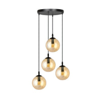 Emibig COSMO 4-lichts hanglamp - Amber glas