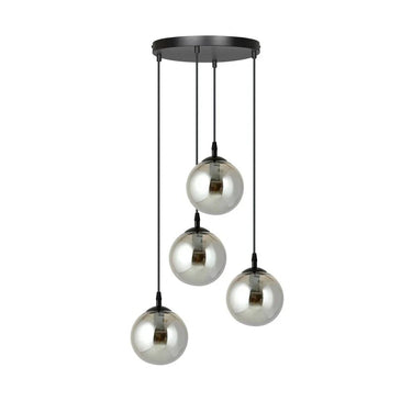 COSMO 4-lichts hanglamp - Smoked glas