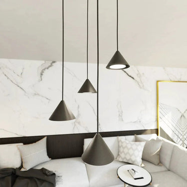 ELITE 4-lichts hanglamp - Zwart frame