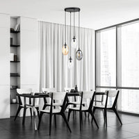 Emibig ASTRAL 4-lichts hanglamp - Mix glazen kappen - Mooier Thuis