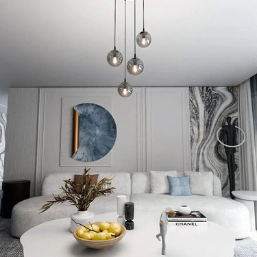 COSMO 4-lichts hanglamp - Smoked glas