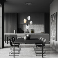 ASTRAL 4-lichts hanglamp - Mix glazen kappen - afbeelding 2