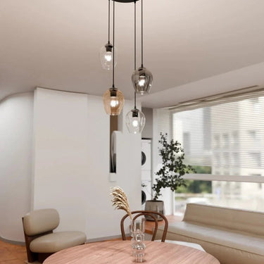 ISTAR 4-lichts hanglamp - Premium glasmix