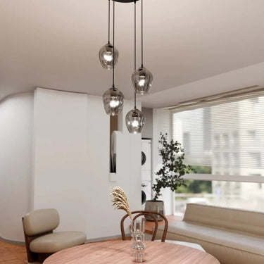 ISTAR 4-lichts hanglamp - Smoked glas