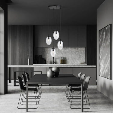 ASTRAL 4-lichts hanglamp - Helder glas