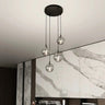 COSMO 4-lichts hanglamp - Smoked glas hanglamp met ronde bol - afbeelding 6
