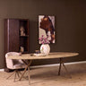 Eiken Eettafel Ferris Ovaal 210 cm ovale eettafel - zwart en naturel - Mooier Thuis