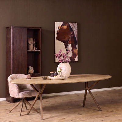 Eiken Eettafel Ferris Ovaal 210 cm