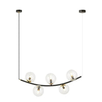 RITZ 5-lichts hanglamp - Helder glas - Mooier Thuis