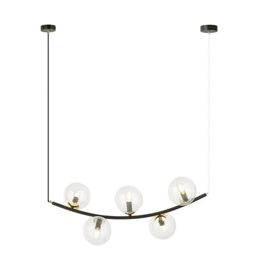 RITZ 5-lichts hanglamp - Helder glas