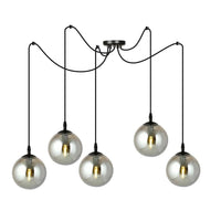 GIGI 5-lichts hanglamp - Smoked glas - Mooier Thuis
