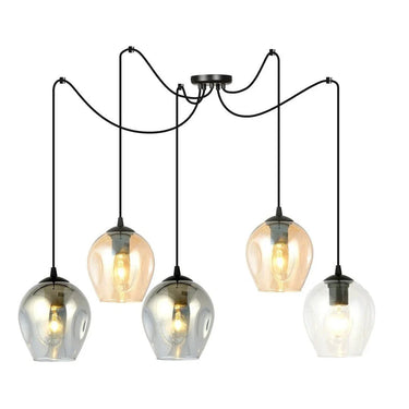 LEVEL 5-lichts hanglamp - Mix glazen kappen