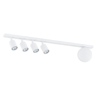 BASTER 5-lichts plafondlamp - Wit glas