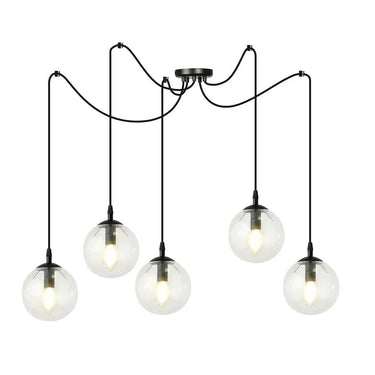 GIGI 5-lichts hanglamp - Helder glas